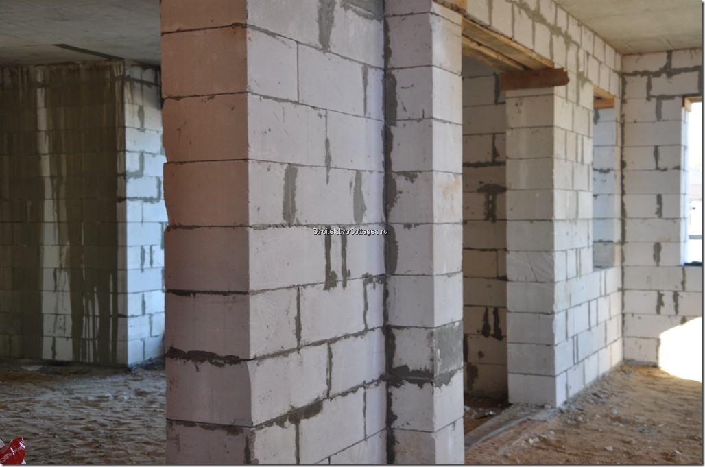 Строительство коттеджа из газобетона фото