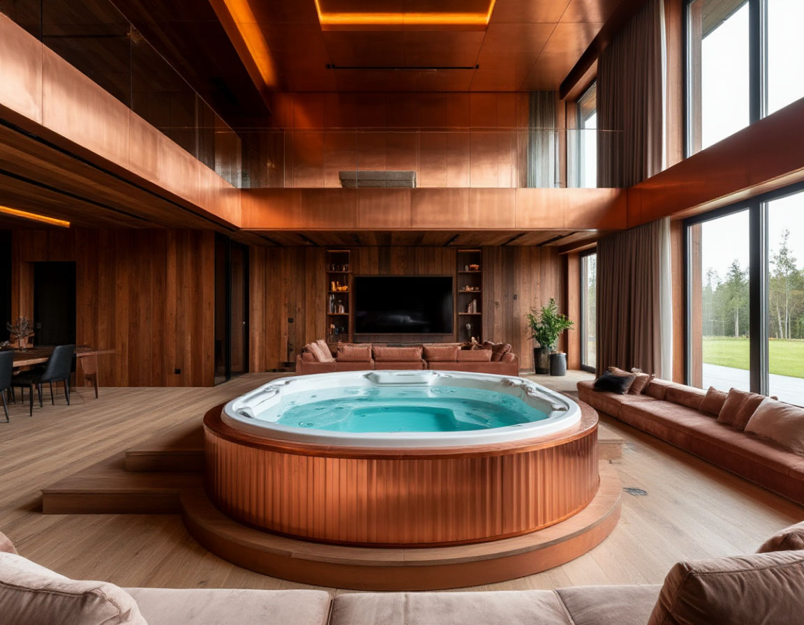 Обшивка домов деревом и медью изнутри