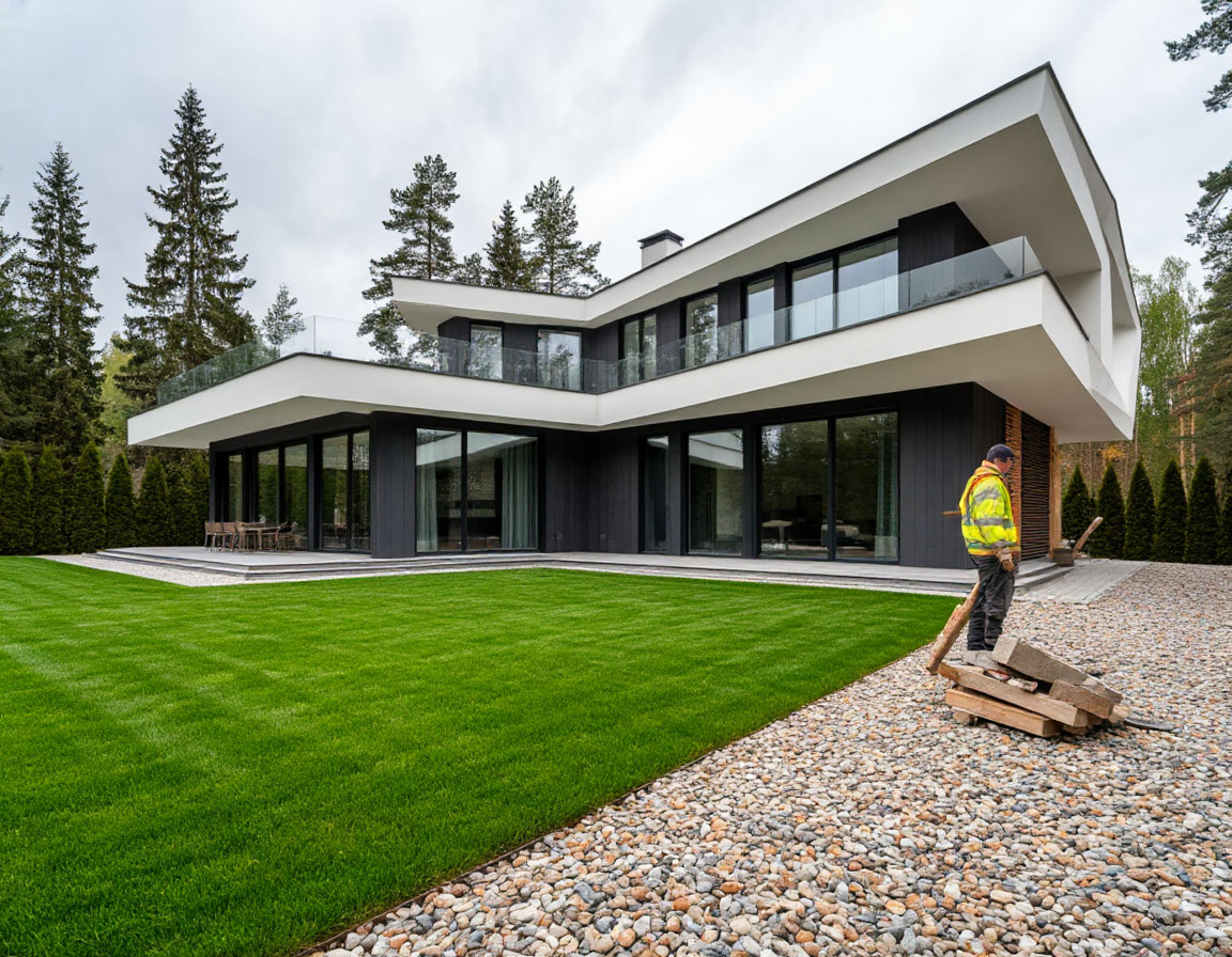 Коробка монолитного коттеджа без басмачей из Азии