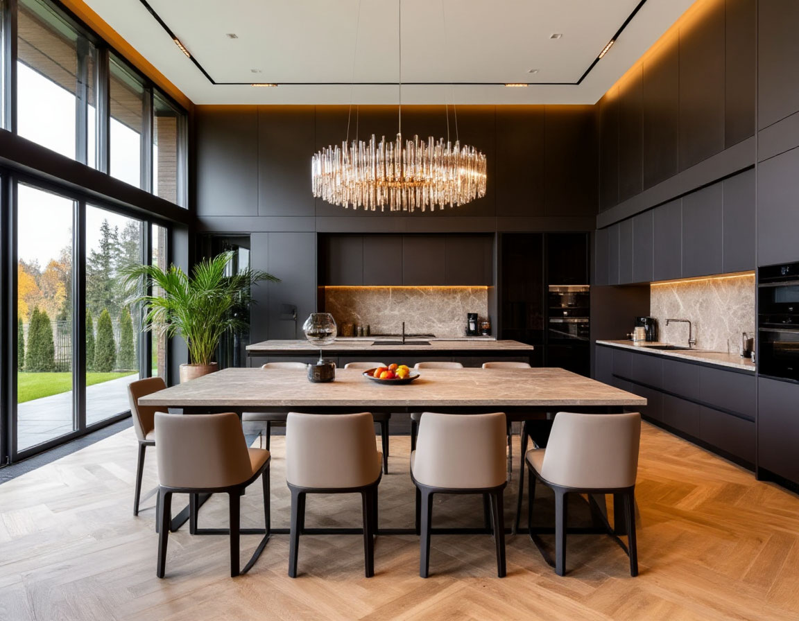 Современный коттедж под ключ премиальный ремонт: дерево в интерьере